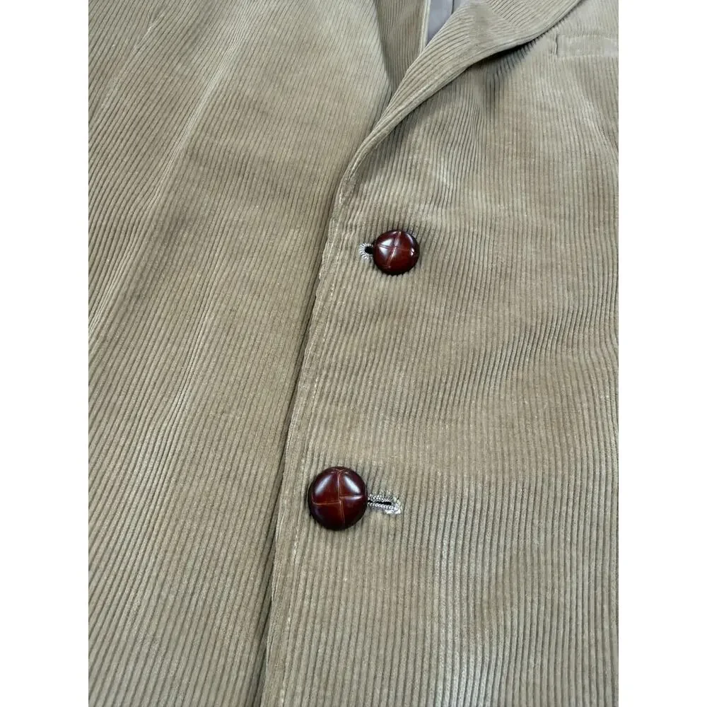 Vintage Corduroy Sport Coat Blazer Cotton Lined Classic Menswear 44L